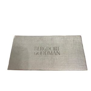 BERGDORF GOODMAN Logo Empty Gift Box Silver